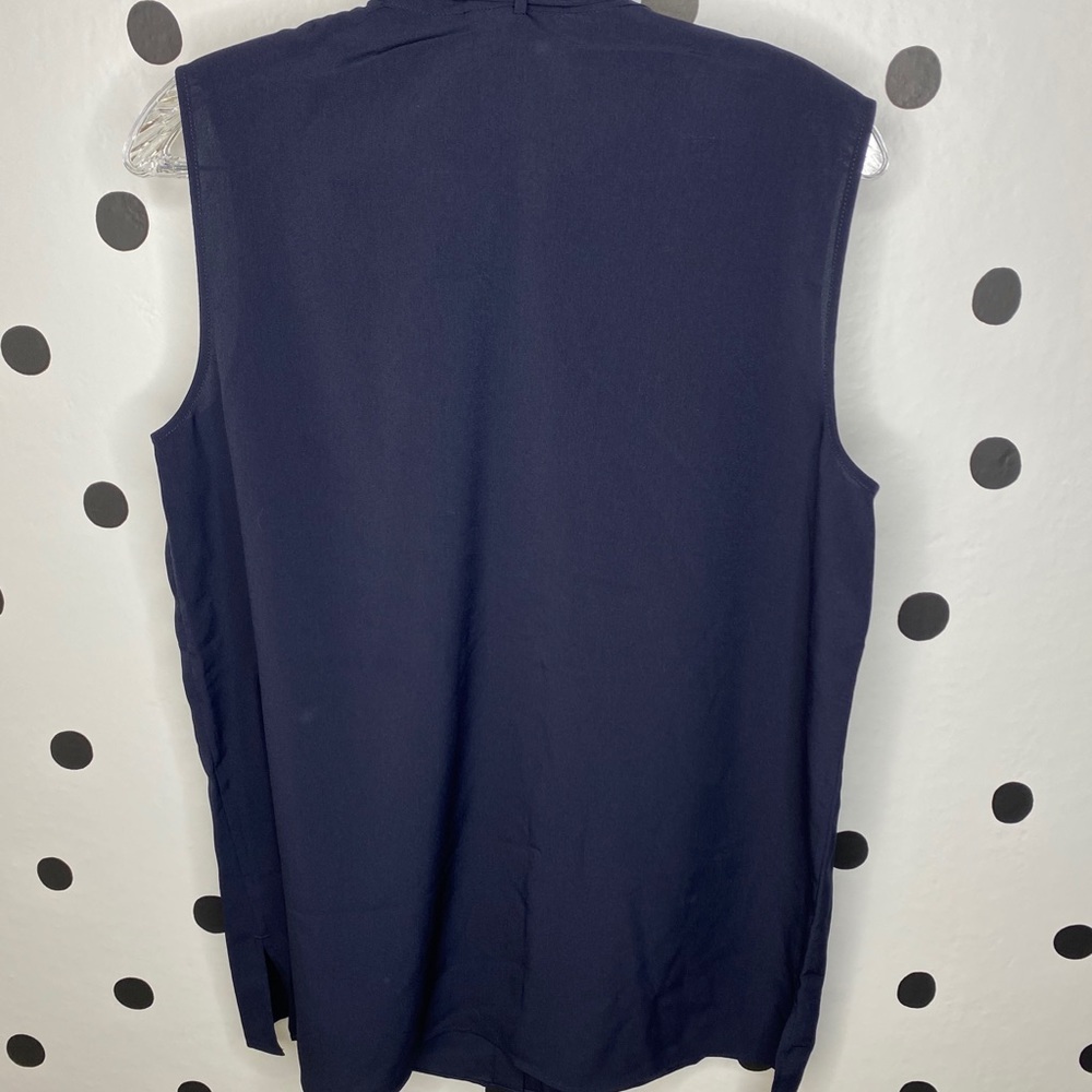 🆕TORY BURCH SLEEVELESS BOW BLOUSE SIZE 12 - Picture 6 of 14